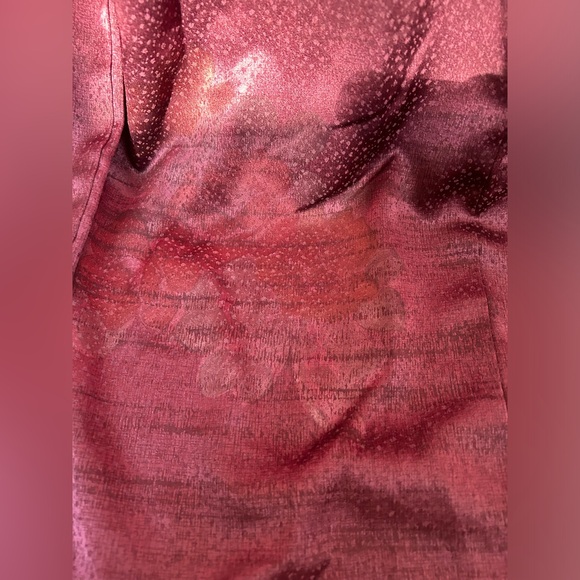 Beautiful Vintage Japanese Kimono Romantic Dark Red Rare Wafu Floral Japan Silk - Picture 5 of 13